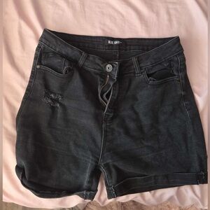 Women's Black Denim Shorts
